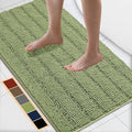 Bcoimo 44"×24" Chenille Bath Mat – Non-Slip with Backing Bath Rug Ultra-Absorbent and Machine Washable Bathroom Mat Quick-Dry Design. Ideal for Bathroom and Tub Areas