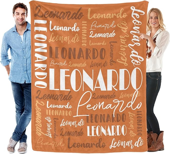Name Blanket Personalized Blanket for Adult Kids Flannel Customize Throw Blanket Custom (Color 07, 40 x 50 Inches)