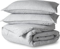 Bare Home Bedding Duvet Cover Oversized King Size - Premium 1800 Super SoftCollection - Lightweight, Duvet Cover - Soft Textured Bedding (Oversized King, Heathered Pewter)