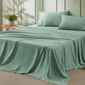 Bedsure California King Sheet Sets - 4 Pieces Soft Cal King Sheets - Breathable & Cooling - Hotel Luxury - Easy Care Polyester Microfiber Bedding for Women, Men, Mint Green