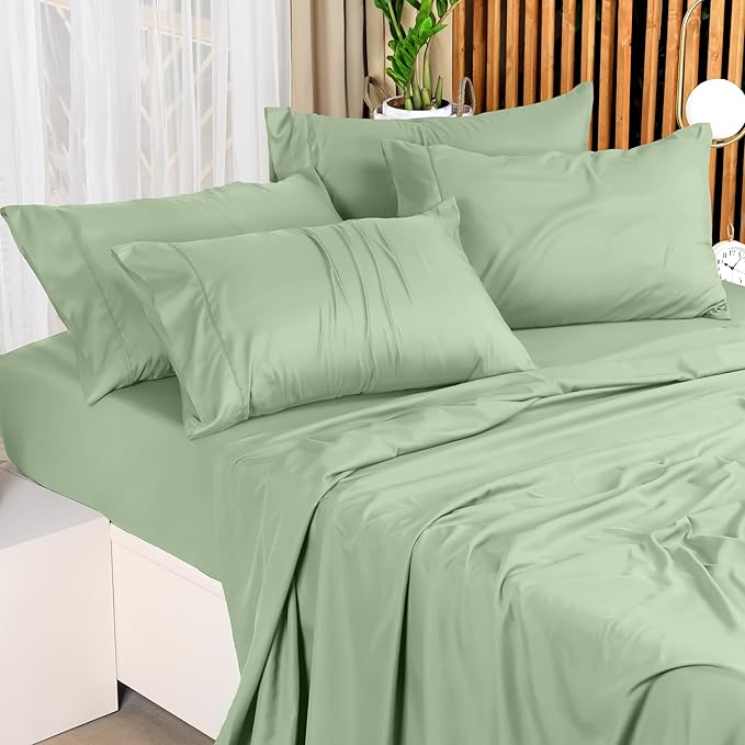 Utopia Bedding Full Sheet Set – 4 Piece Bed Sheets for Full Size Bed, Soft and Breathable Microfiber, Includes 1 Fitted Sheet, 1 Flat Sheet and 2 Pillowcases (Sage)