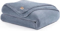 UGG Plush Twin Blanket, Soft Cozy Fleece Blanket for Bed, Luxury Fluffy Oversized Throw for Couch, Washable Hypoallergenic Dorm Essentials, 66" x 90", Denim Blue (Whitecap)