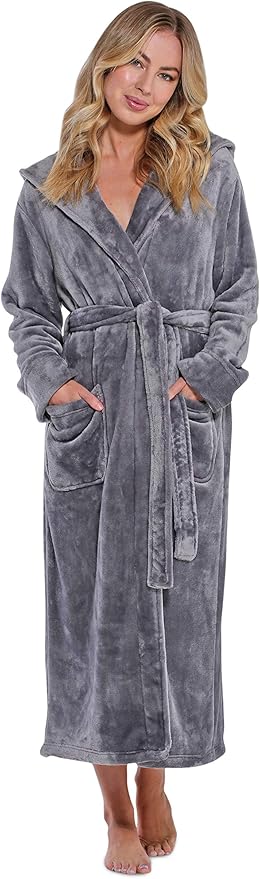 Turquaz Oversize Plush Robes For Women, Soft Warm Fleece Bathrobe for Women