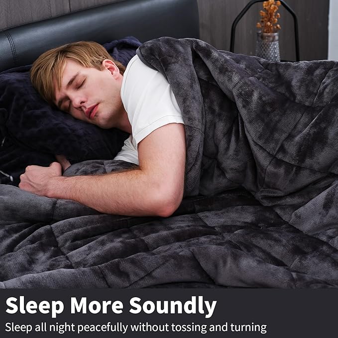 Weighted Blanket Twin Size 10 Pounds 48x72 inches, Sherpa Fleece Throw Blanket for Teens with Soft Plush Flannel Top, Fuzzy Fluffy Cozy Warm and Thick Heavy Blanket for Winter