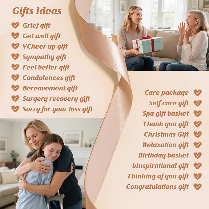 Self-Care Gift Set for Women, Get Well Soon Gift Baskets, Spa Unique Birthday Gifts Box Feel Better Care Package, Inspirational Sympathy Thinking of You Gifts for Mom, Wife, Sister, Girlfriend,Friend