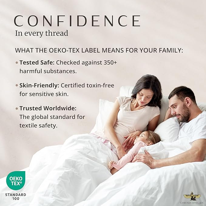 100% Egyptian Cotton Sheets California King Size | 1200 Thread Count | CEA Gold Seal Certified | Ultra Soft | Cooling for Hot Sleepers | 18" Deep Pocket | California King Size [White]