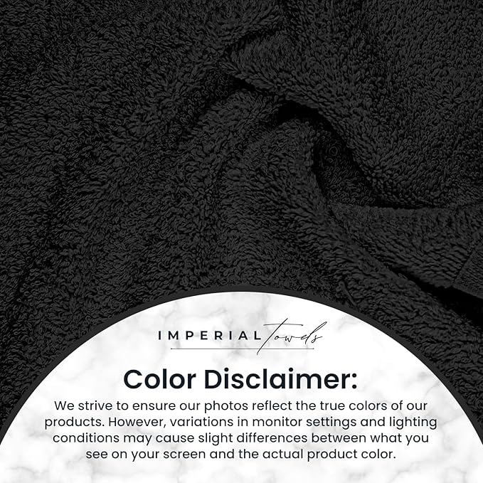 24 Pack Black Hand Towels 100% Cotton Spa Towels 16x26 inches Highly Absorbable Facial, Gym, Hair and Face Towels in Bulk Brand