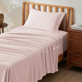 Bedsure Deep Pocket Twin Sheets Set - Fits Mattresses Up to 21 Inches Thick -3 Piece GentleSoft Bed Sheets, Moisture Wicking, Soft & Cooling Bedsheet & Pillowcases, Easy & Secure Fit, Blush Pink
