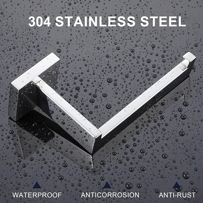 LANC Chrome Toilet Paper Holder, Bathroom Silver Toilet Paper Roll Holder Wall Mounted for Bathroom Washroom Modern TP Tissue Holder Dispenser 304 Stainless Steel Polished Right, A8807CP