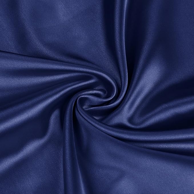 BEDELITE Satin Body Pillow Cover, Super Soft and Cooling Body Pillow Pillowcase for Hair and Skin, Breathable Silky Full Long Pillowcase Cover(20"x54", Navy)