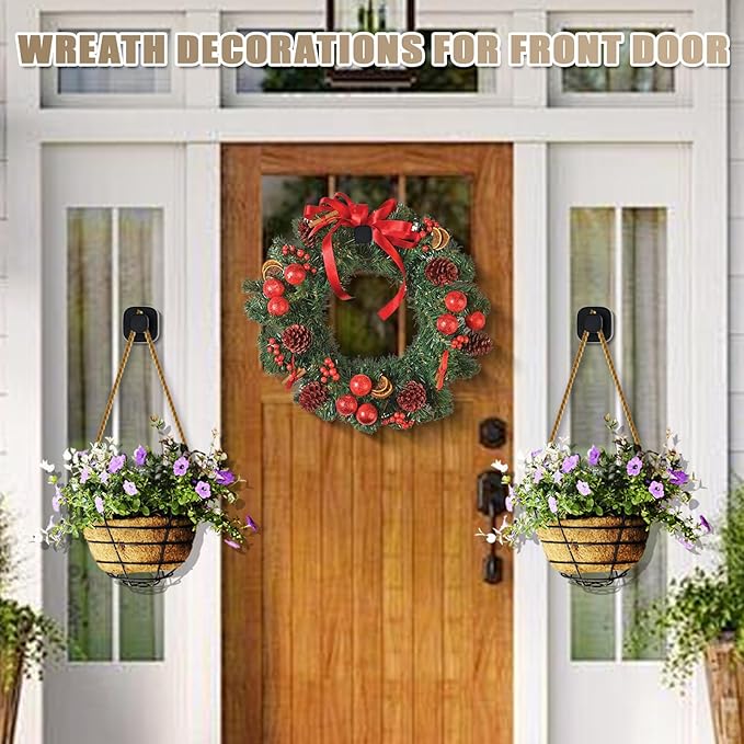 Suction Cup Hooks for Shower - Resuable Bathroom Hooks for Towels, Robes & Loofah - No-Drill Mounting on Kitchen,Walls,Metal,Glass,Mirrors,Tile & Smooth Non-Porous Surfaces (4, Matte Black)