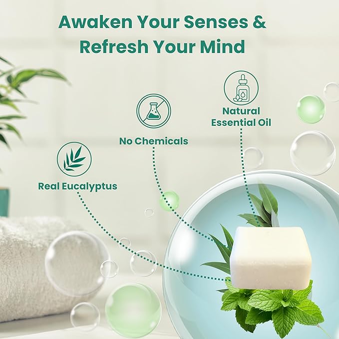 REVIV Shower Steamers Aromatherapy – 15 Long-Lasting Eucalyptus & Mint Shower Bombs for Stress Relief and Sinus Support – Self Care Spa Gifts for Women & Men – Christmas Stocking Stuffer