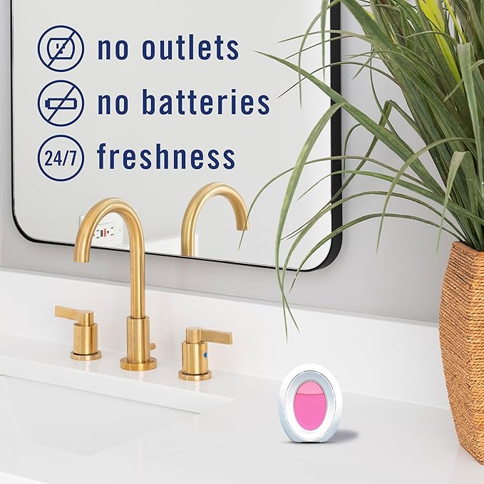Febreze Bathroom Air Freshener, Odor-Fighting, Plug In Alternative, Air Fresheners for Home and Bathroom and Kitchen, Closet Air Fresheners, Downy April Fresh Scent, 6 Count