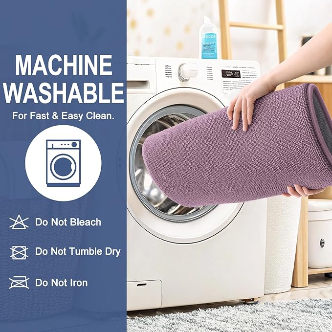 OLANLY Thick Memory Foam Bath Mat Rug 44x24, Extra Soft Absorbent Bathroom Rug, Quick Dry Bath Mats, Non-Slip, Machine Washable Carpet for Bathroom, Tub and Shower, Home Decor Accessories, Deep Plum