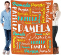 Name Blanket Personalized Blanket for Adult Kids Flannel Customize Throw Blanket Custom (Color 24, 60 x 80 Inches)