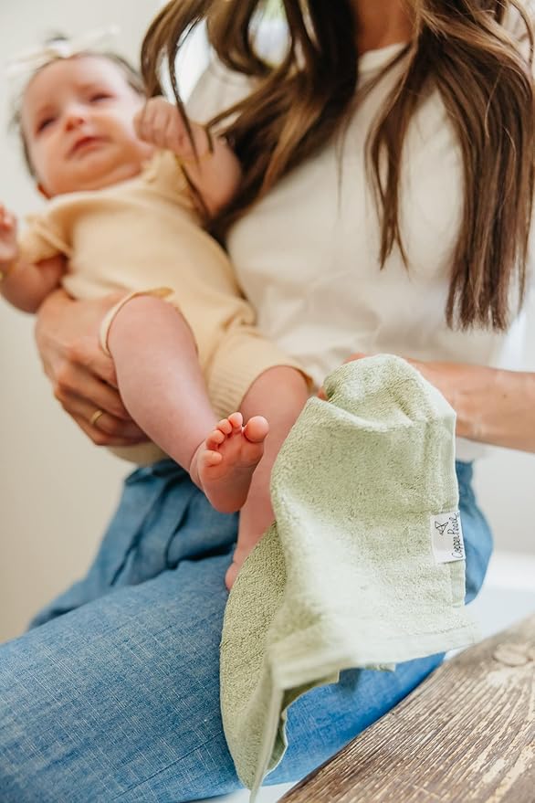 Copper Pearl 6 Ultra Soft Baby Bath Washcloths Premium Large Soft Haven 11" x 11" Towels