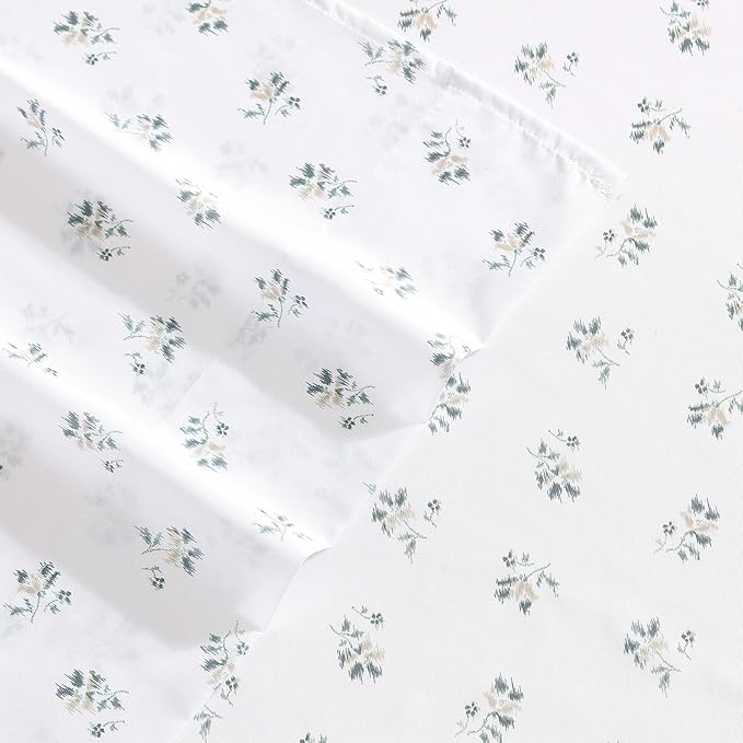 Wrangler - Queen Bed Sheets, Ultra-Soft & Lightweight Bedding with Matching Pillowcases, Lightweight Bed Set for All Season Comfort, Oeko-Tex Certified (Sketchy Ditsy Green)