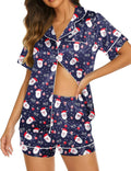 Ekouaer Pajamas for Women Set Silk Satin Pjs Shorts Sleepwear 2 Piece Loungewear S-XXL