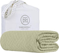 Threadmill Luxury Cotton Blankets for Twin Size Bed | All-Season 100% Cotton Twin Blanket for Bed | Criss Cross Jacquard Lightweight, Soft & Cozy Coverlet, 350GSM, 68 x 90 inches | Sage Green