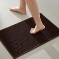 Bathroom Rugs Non Slip Washable, Super Absorbent Thin Bath Mat Small Quick Dry Low Pile Bathroom Rug, Brown 16"x24"
