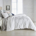 Chenille Lattice 100% Cotton Duvet Cover, Full/Queen, White