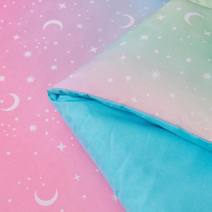 URBONUR Rainbow Comforter Set Queen for Girls 6 Pieces Bed in A Bag for Teen Girl Women Soft Microfiber Tie Dye Kids Bedding Set