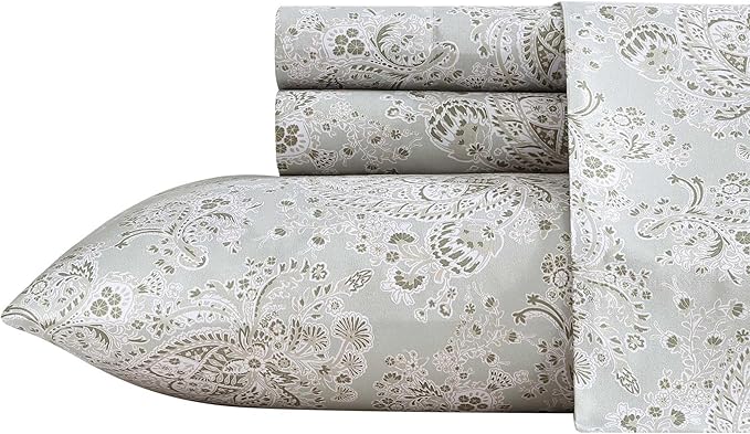Wrangler - Full Bed Sheets, Ultra-Soft & Lightweight Bedding with Matching Pillowcases, Lightweight Bed Set for All Season Comfort, Oeko-Tex Certified (Prairieland Paisley Green)