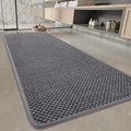 PADOOR-Bath Mat Runner-Super Absorbent Chenille Bathroom Mats-Rubber Backed Bath Mats for Bathroom Non Slip, Easy Clean Bathroom Runner Rugs Front of Bathtub,Shower Room,Sink-24×48