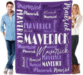 Name Blanket Personalized Blanket for Adult Kids Flannel Customize Throw Blanket Custom (Color 17, 50 x 60 Inches)