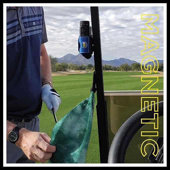 STICKIT Magnetic Golf Towel, Premium 29" Microfiber with Deep Waffle Pockets, Industrial Strength Magnet for Secure Hold to Golf Carts & Clubs, Ultra-Absorbent, Fast-Drying, Easy-Clean