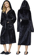 Lotus Linen Plush Robes for Women - Soft Bathrobe, Custom Monogram, Warm Fleece Robe with Pockets