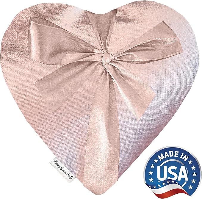 Heat Pack - Handmade Microwavable Heating Pads - Breast Cancer Heart - Microwave Heating Pad for Rapid Pain Relief & Comfort - Suitable for The Neck, Stomach Cramps & More - Heat Wrap or Hot Compress
