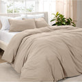 Bare Home Washed Duvet Cover - Oversized Queen - Premium 1800 Ultra-Soft Brushed Microfiber - Hypoallergenic, Easy Care, Stain Resistant (Oversized Queen, Sand-washed Pebble Beach)