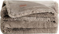 UnHide Marshmallow - Faux Fur Blanket - Heavy Weight, Extra Soft Blanket - Made from Recycled Materials - Machine Washable - Medium (60" x 80") - Taupe Ducky