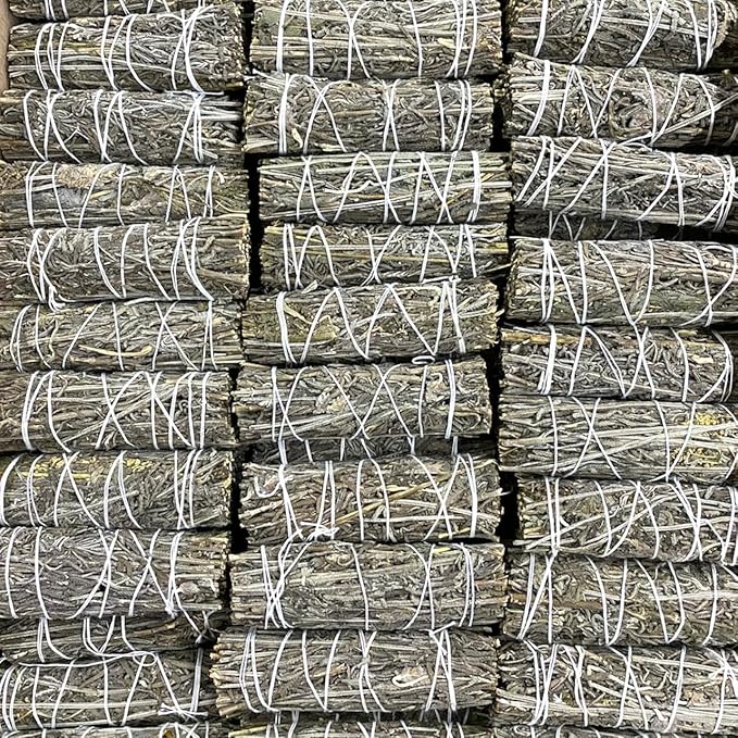 NessaStores 32 Dried Lavender Smudge Sticks, 4 Inch Hand Tied, All Natural, Ethically Sourced for Home Cleansing, Stress Relief, & Clearing Negative Energy. JC-144