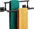 KOKOSIRI Bathroom Towel Bars 16 Inch Towel Rails Matte Black 40CM Hand Towel Holder for Kitchen Garage Wall Stainless Steel B5009BK-L16