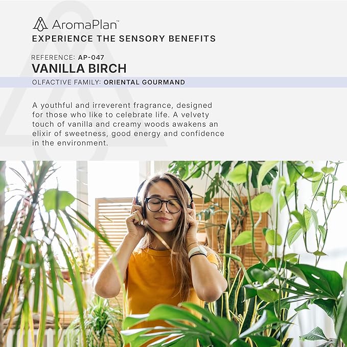AromaPlan Hotel Scents Vanilla Birch 5 Fl Oz (2 Pack), Luxury Aroma & Hotel Fragrance Diffuser Oil- Hotel Diffuser Oil for Aromatherapy- USA Made, Bigger Bottle, Bolder Aroma & Longer Lasting