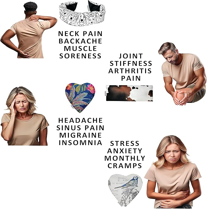 Heat Pack - Handmade Microwavable Heating Pads - Unique Microwave Heating Pad for Rapid Pain Relief & Comfort - Suitable for The Neck, Stomach Cramps & More - Heat Wrap or Hot Compress Neck