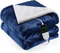 Heated Blanket Electric King Size 90"X100",Electric Blanket with 6 Heat Settings & 1-10 Hours Time Settings Auto-Off,Machine Washable Heating Blanket for Home and Office (Blue)