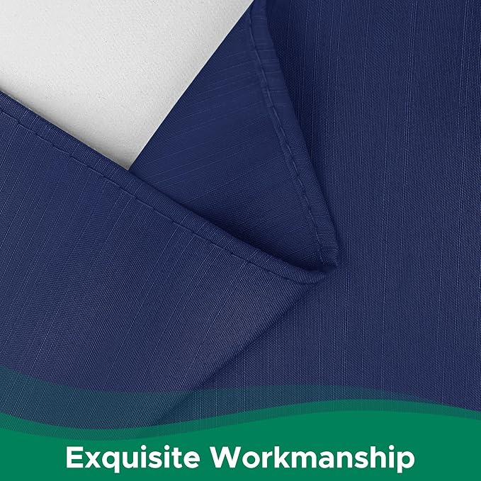 Biscaynebay Wrap Around Bed Skirts for Full & Full XL Beds Short Drop of 12", Navy Adjustable Elastic Dust Ruffles Easy Fit Wrinkle Resistant Silky Luxurious Fabric Machine Washable