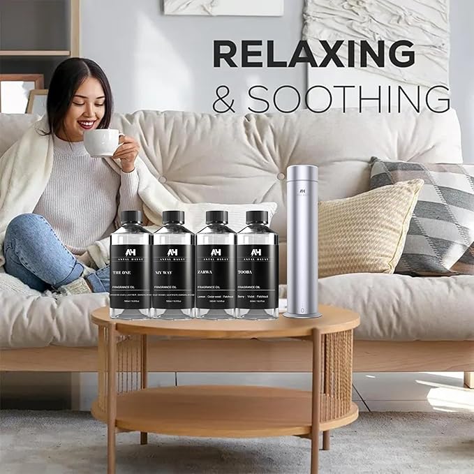 24K Diffuser Essential Oil Scent - Luxury Hotel Inspired Aromatherapy Scent Diffuser Oil - Hints of Zesty Citrus, Floral Jasmine, & Delicate Lily - for Essential Oil Diffusers - 120mL