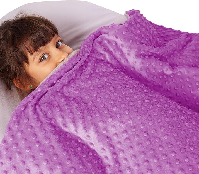 hazli Super-Soft Kids Weighted Blanket 7 Pounds - Easy to Clean, Washable Minky Cover - 41x60 Inches Child Heavy Blanket for Girls and Boys Small