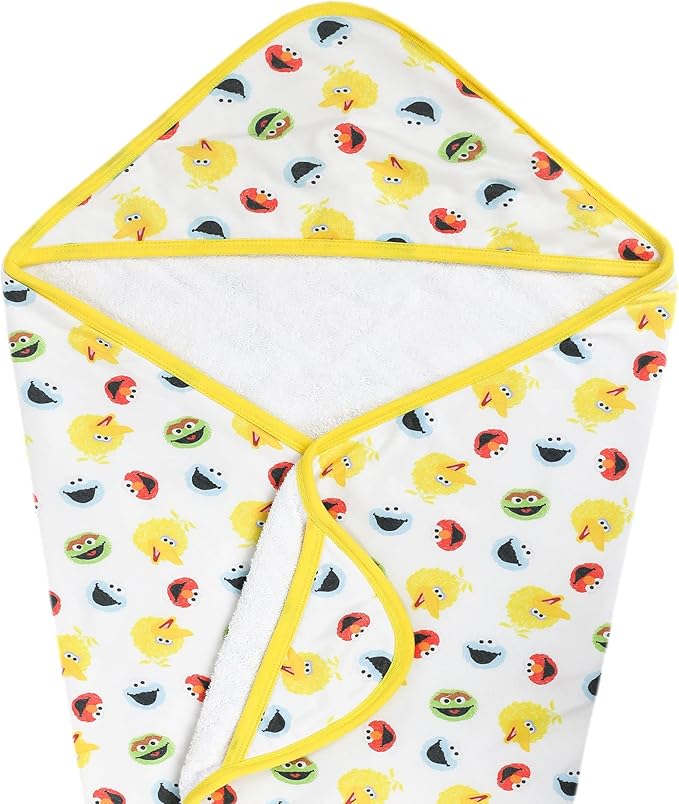 Copper Pearl Hooded Bath Towels Premium Knit/Terry Cloth Baby Towels with Hood, Pockets, and Cool Designs - Great to Gift and Make Bath Time Fun - Baby Bath Towel, Sesame Scribbles