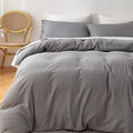 1000 Thread Count Oversized King Duvet Cover 100% Egyptian Cotton True Luxury Hotel Quality Quilt Cover - Ultra Soft Breathable 1 Pieces Comforter Cover with Zipper Closure (Light Grey)