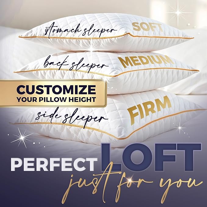 Royal Therapy King Memory Foam Pillows, 2-Pack - Shredded Memory Foam for All Sleep Positions, Medium Firm with Adjustable Loft, Bamboo Rayon Cover, CertiPUR-US & Oeko-TEX Certified