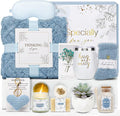 Get Well Gifts for Women Self Care Gifts Basket - Relaxing Spa Care Package After Surgery Thinking of You Birthday Gift - Feel Better Sympathy Gift Set for Her Mom Sister Friend Wife (Blue)