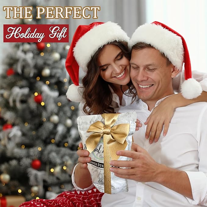 Shower Steamers Aromatherapy - 12pc Shower Bombs Vapor Tablets w/Organic Essential Oils for Vaporizing Steam Spa, Bath Bombs Tablets, Stocking Stuffers, Selfcare & Christmas Gifts for Women, Men