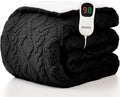 Heated Electric Blanket Full Size-72"x84" Heating Blanket with 10 Heating Levels & 5 Time Settings Over-Heat Protection，Winter Warmer for Adults with ETL Certification（Black）