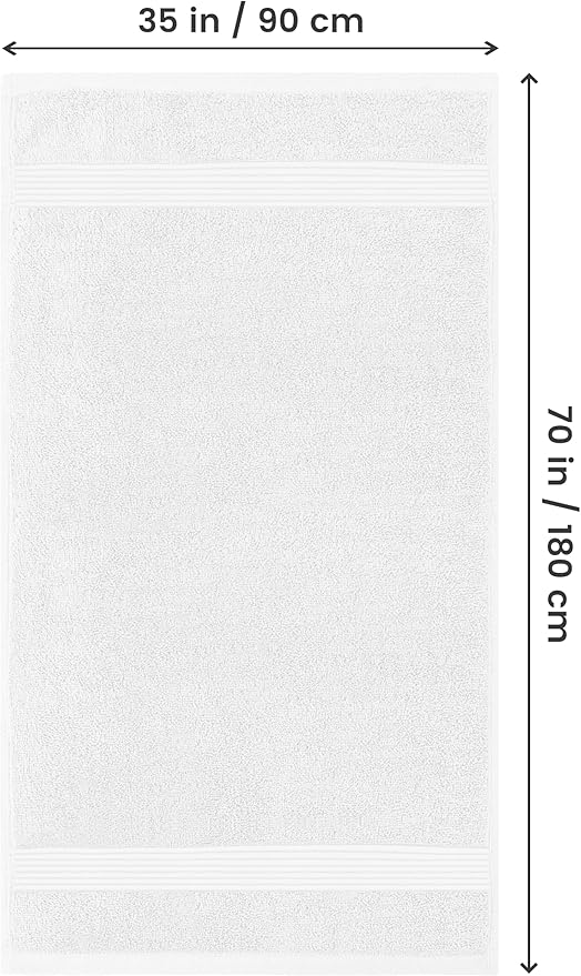 Utopia Towels Premium Jumbo Bath Sheet 1 Pack, 100% Cotton, Highly Absorbent and Quick Dry Extra Large Bath Towel, Super Soft Towel, 35 by 70 Inches, White
