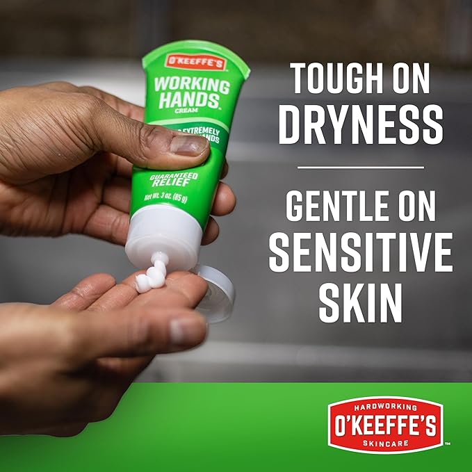 O'Keeffe's Working Hands Hand Cream for Extreme Dryness - 1 oz Tube (3 Pack) - Repairing Skincare for Cracked, Dry Hands